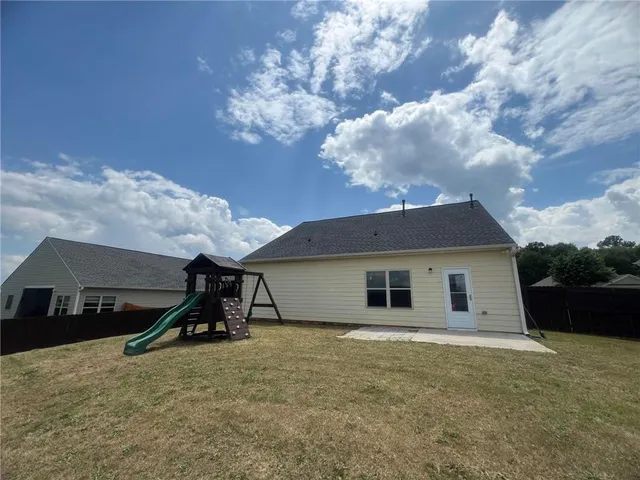 a house view with a garden space