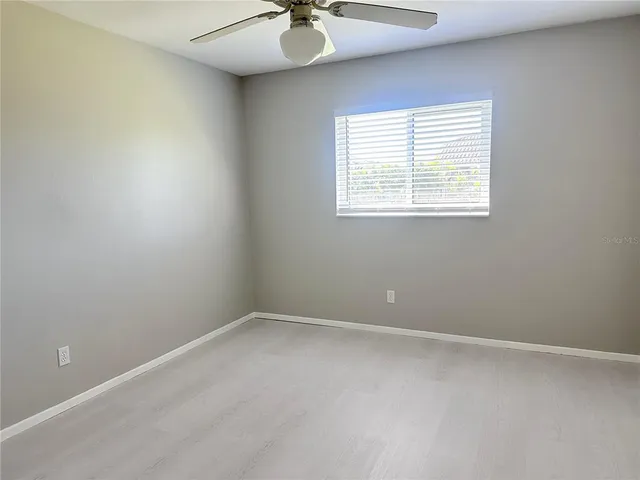 an empty room with a window