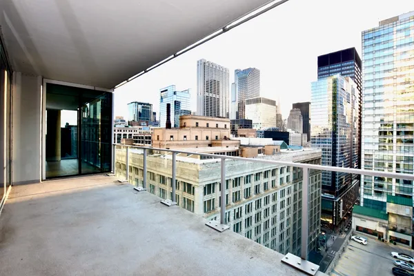 an empty room with mirror