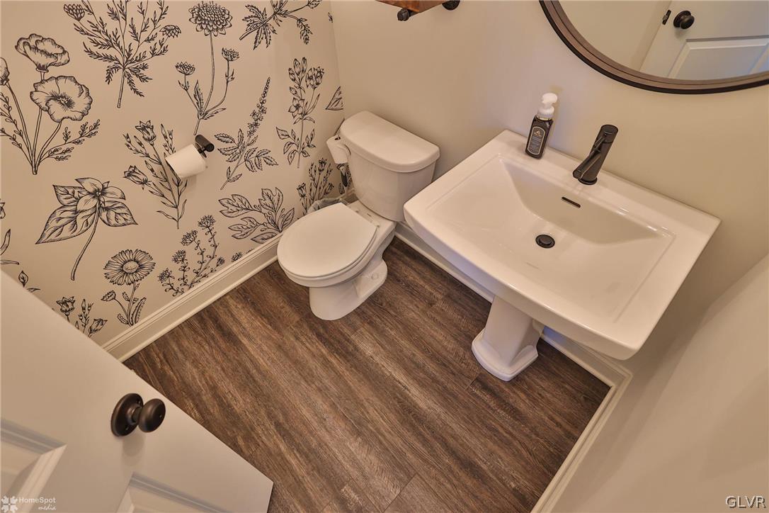 1275 Keller Road Wind Gap, PA 18091 - Photo 30 of 50 a bathroom with a toilet and a sink