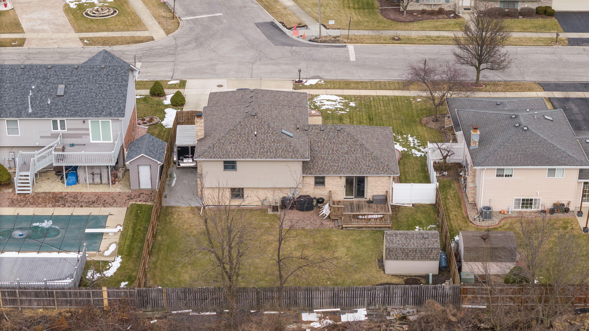 2164 Terrace Drive Highland, IN 46322 - Photo 30 of 34 an aerial view of residential houses with outdoor space