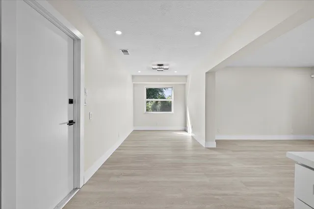 an empty room with a window