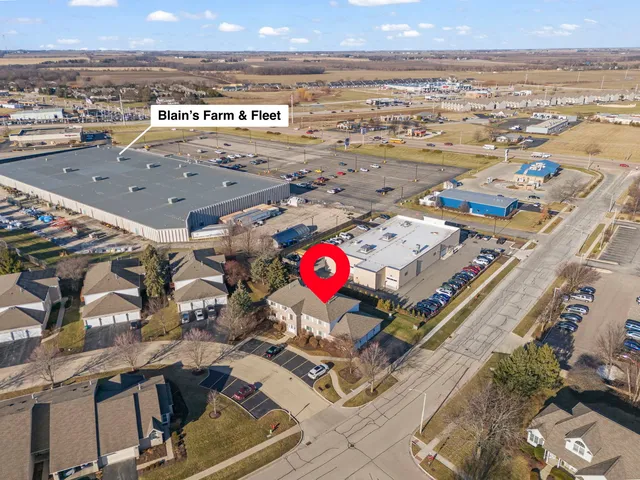 an aerial view of a city