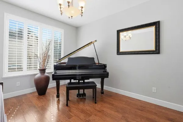 a room with furniture and a window