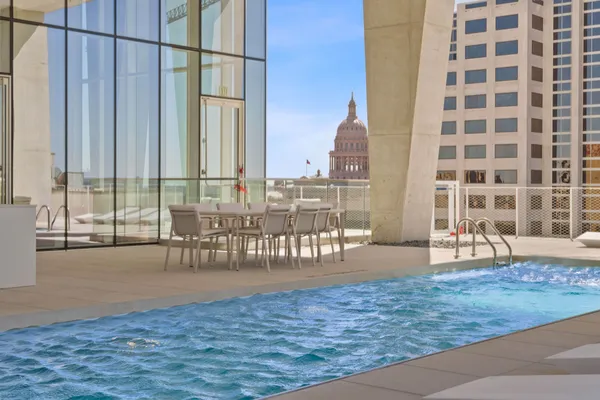 a view of a balcony with outdoor space