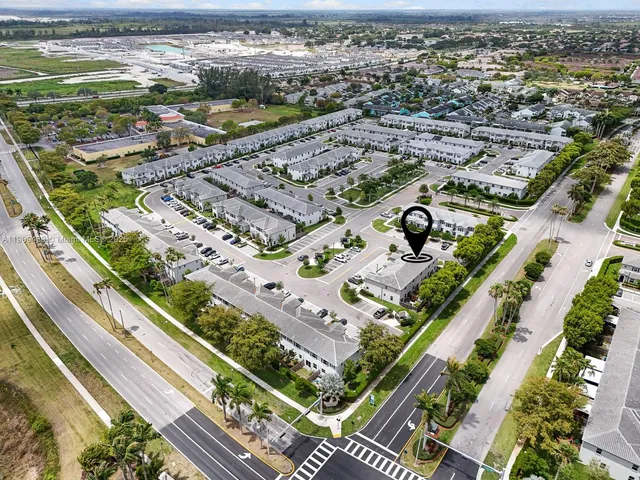 an aerial view of a city