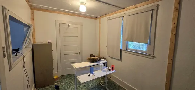 a room with storage and utility