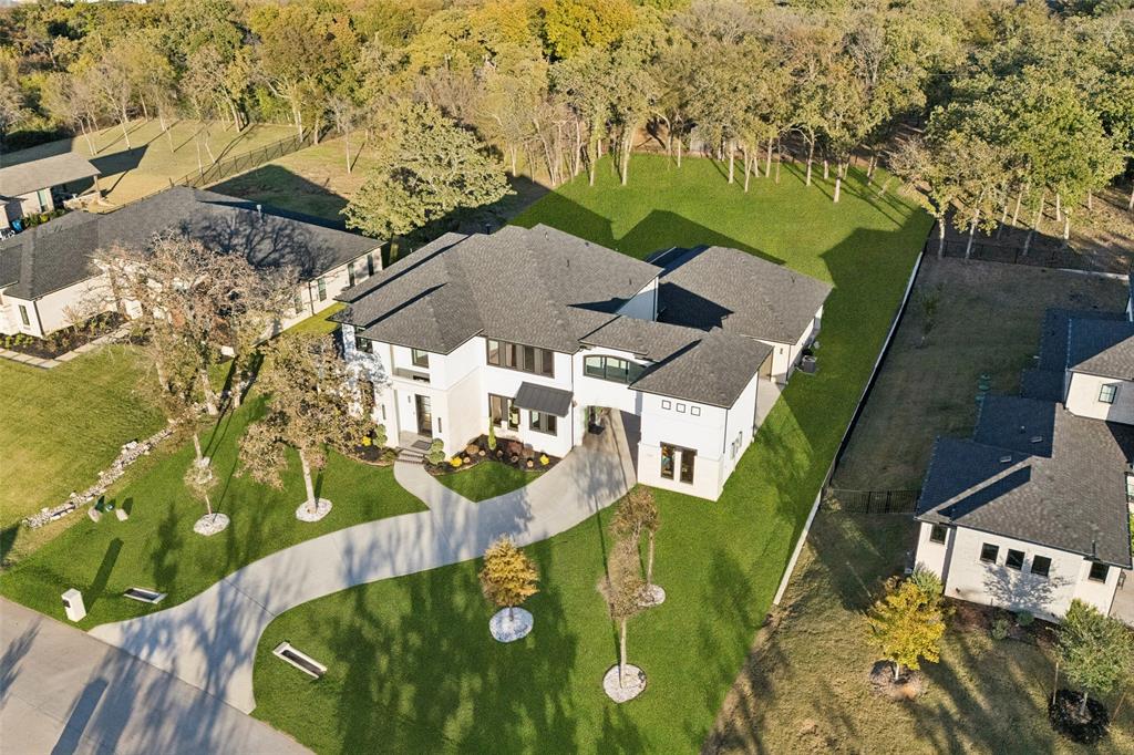 4120 Ridgecrest Drive Flower Mound, TX 75022 - Photo 36 of 40 an aerial view of a house with a yard basket ball court