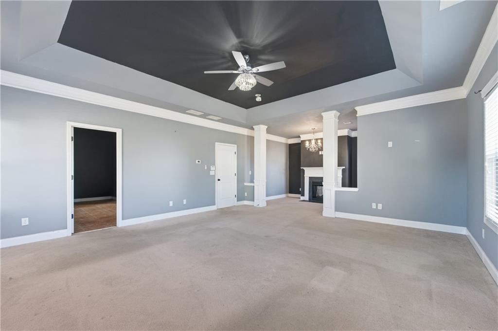2813 Carrick Court Powder Springs, GA 30127 - Photo 23 of 47 a view of a livingroom with a ceiling fan and entryway
