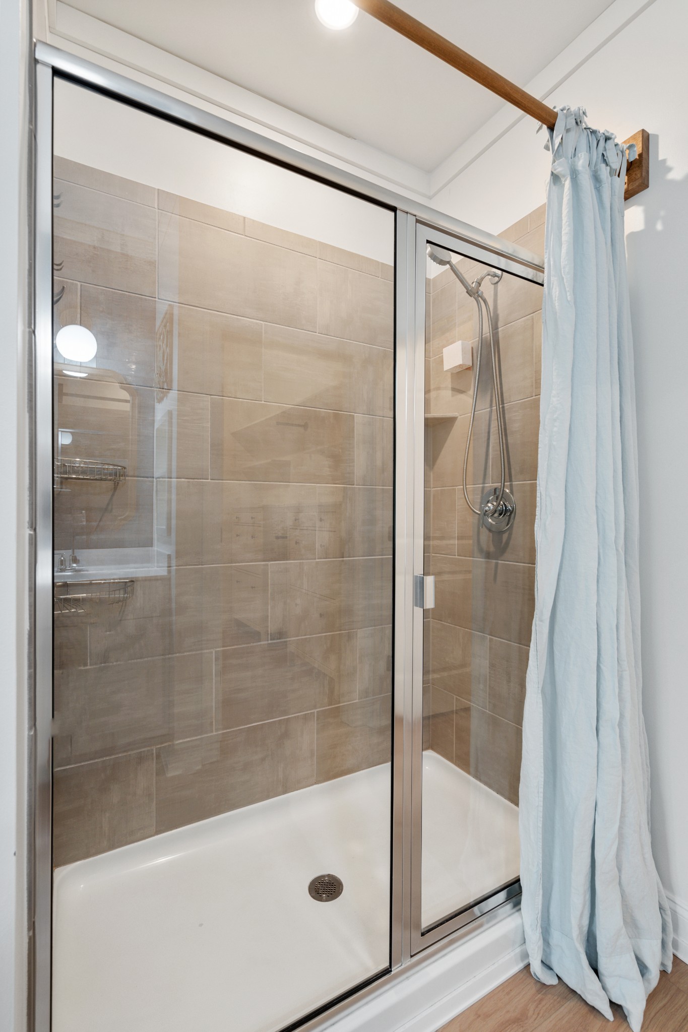 2056 Notchleaf Road Antioch, TN 37013 - Photo 20 of 42 a bathroom with a glass shower door