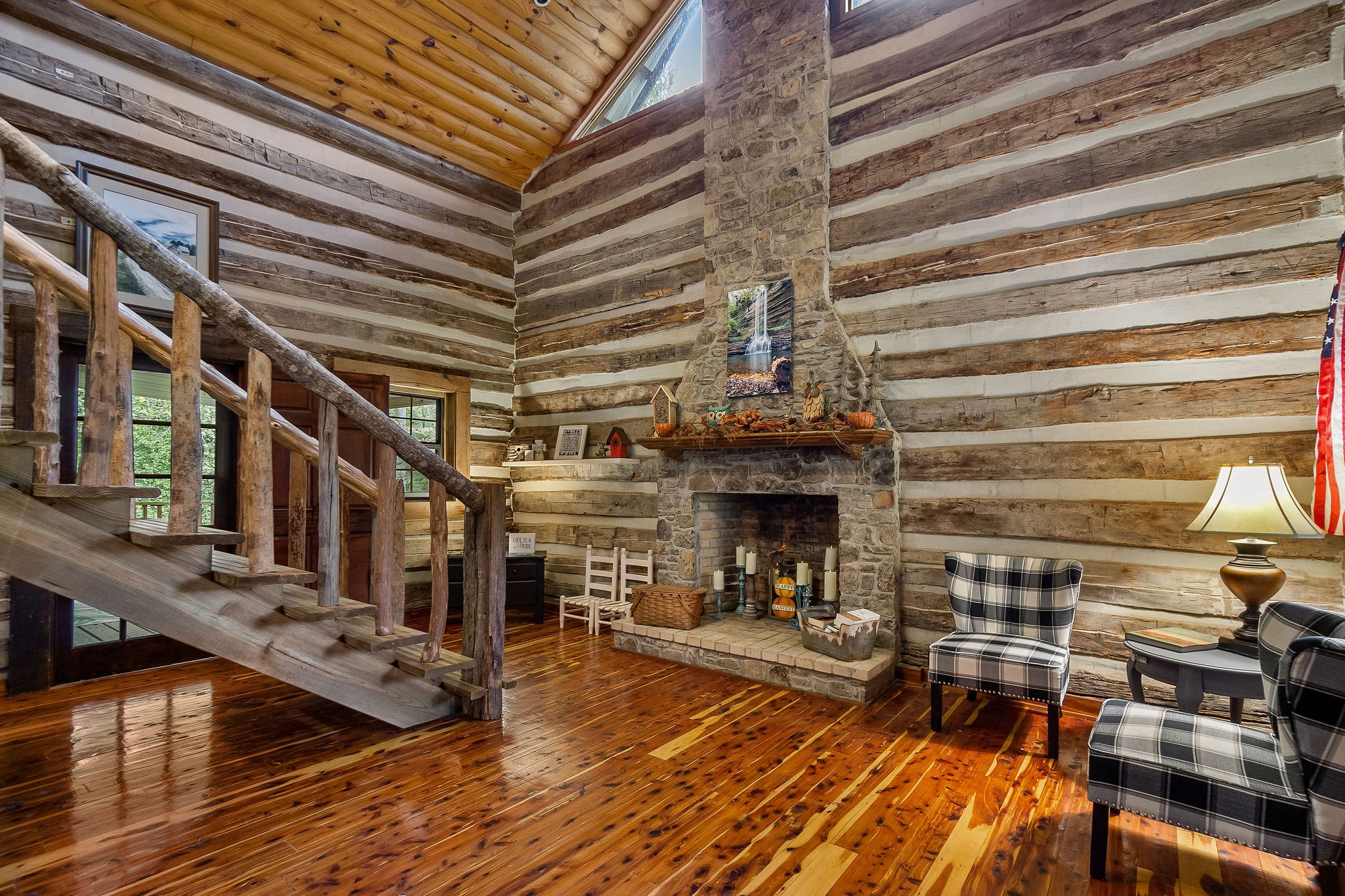 12159 Cookeville Boat Dock Road Baxter, TN 38544 - Photo 11 of 41 a view of living room with furniture and fireplace
