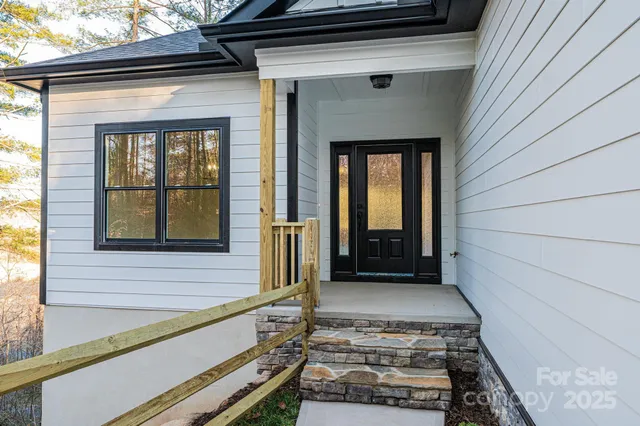 a view of a door of the house
