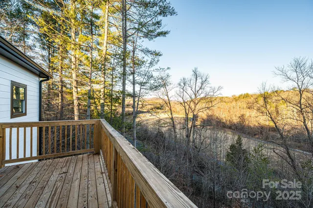 a storage room with wooden floor