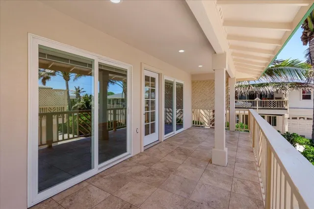 a lobby with furniture and shower