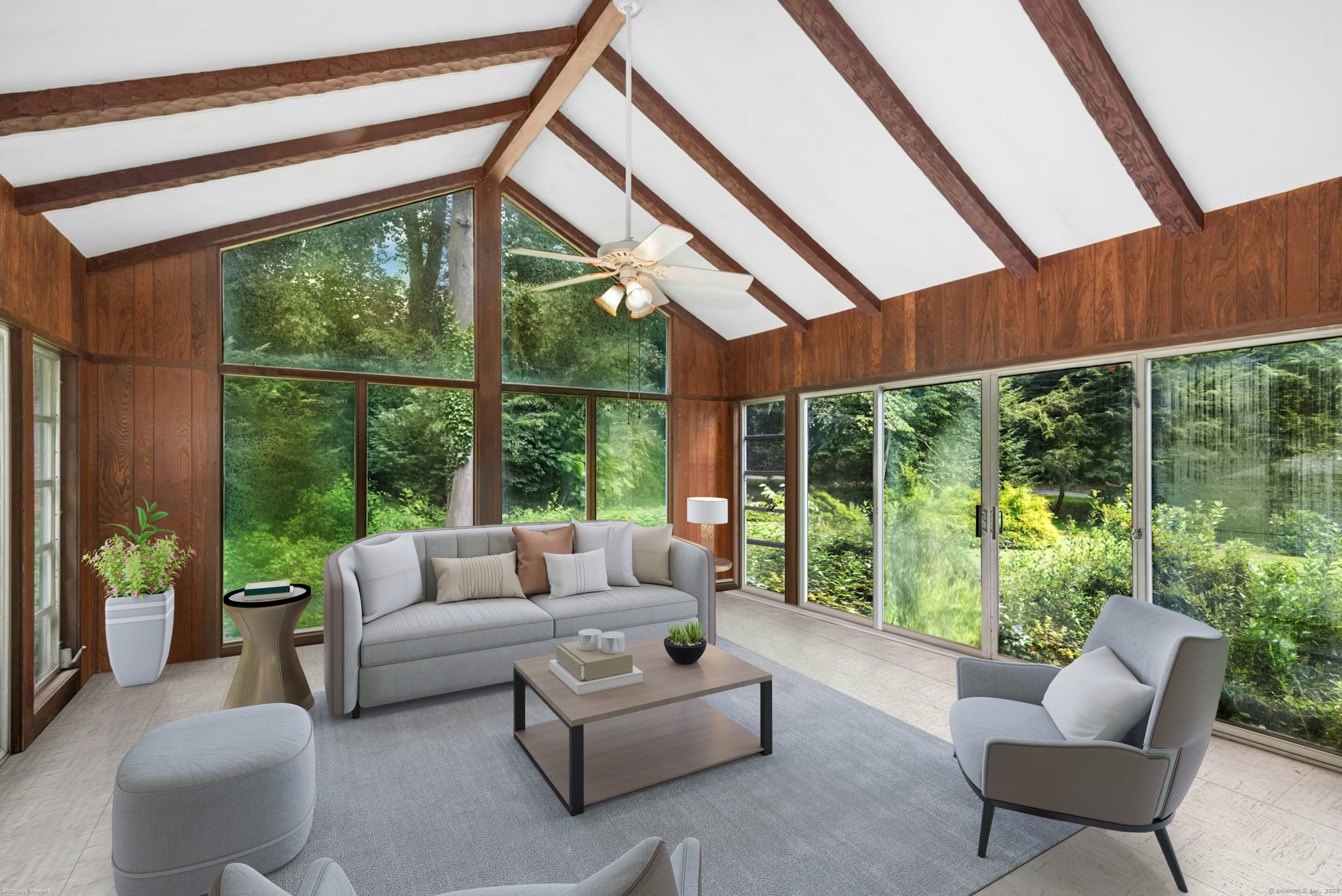 76 Deepwood Road Darien, CT 06820 - Photo 14 of 29 a living room with furniture and a large window