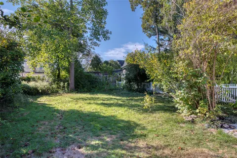 a view of a backyard