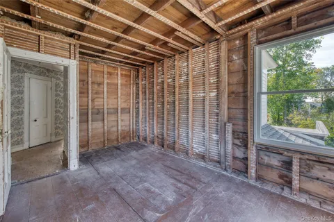 a view of backyard with green space