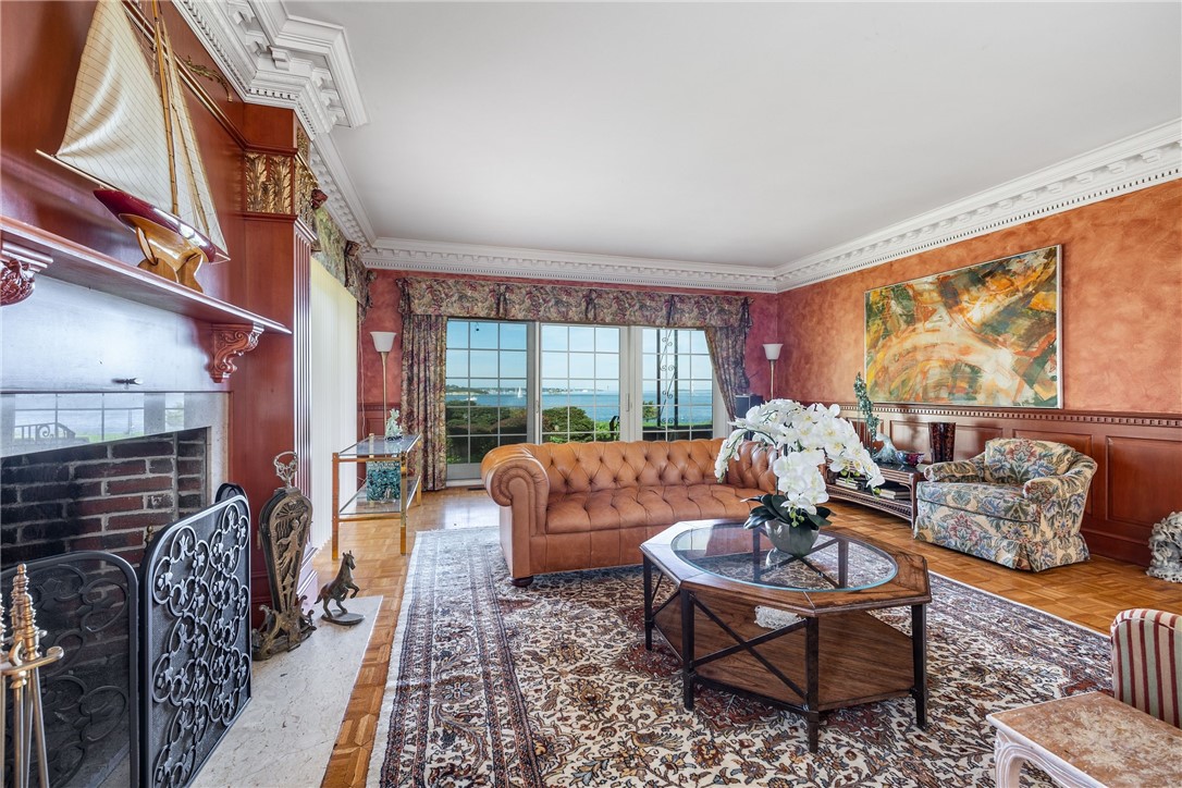 11 Ridge Road Newport, RI 02840 - Photo 17 of 38 Great room view and wood burning fireplace