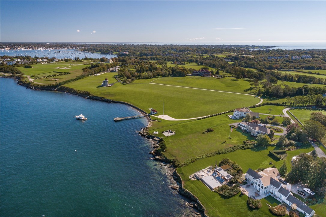 11 Ridge Road Newport, RI 02840 - Photo 36 of 38 Aerial view looking north to Newport Harbor