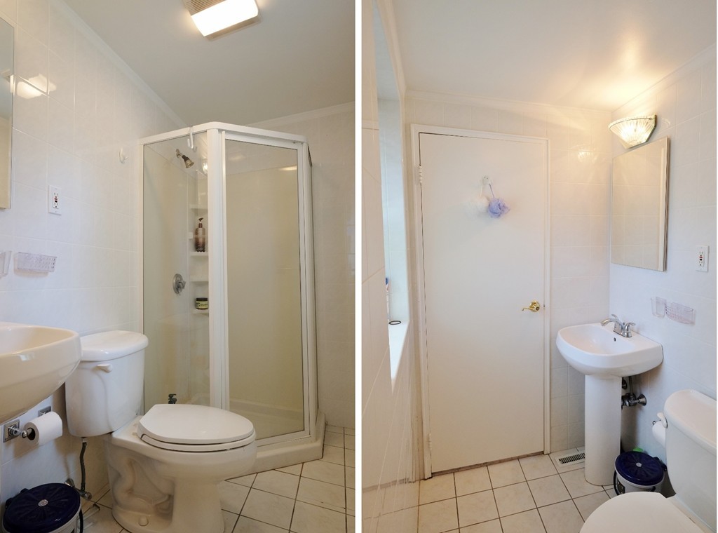 157 Lake Shore Road, Unit 2 Boston, MA 02135 - Photo 9 of 28 a bathroom with a sink toilet and shower