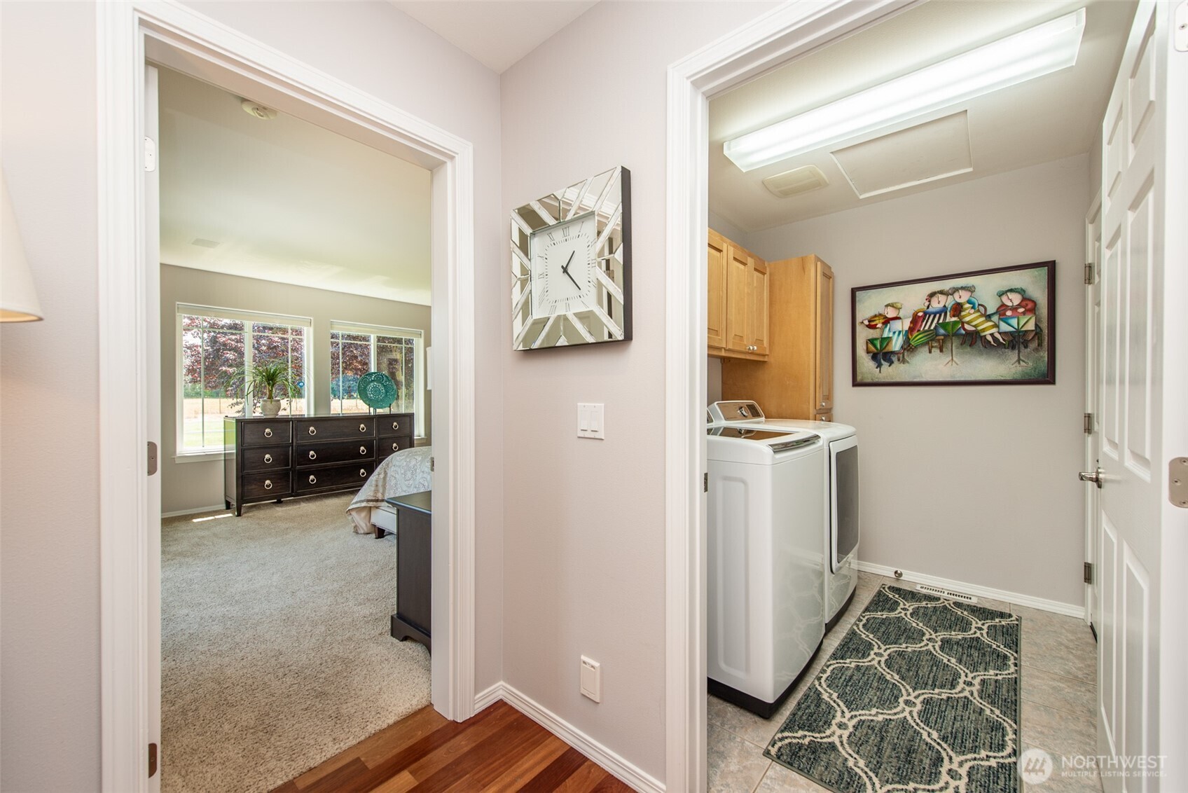 170 Donaper Road Sequim, WA 98382 - Photo 16 of 40 a view of a hallway view with furniture and front door