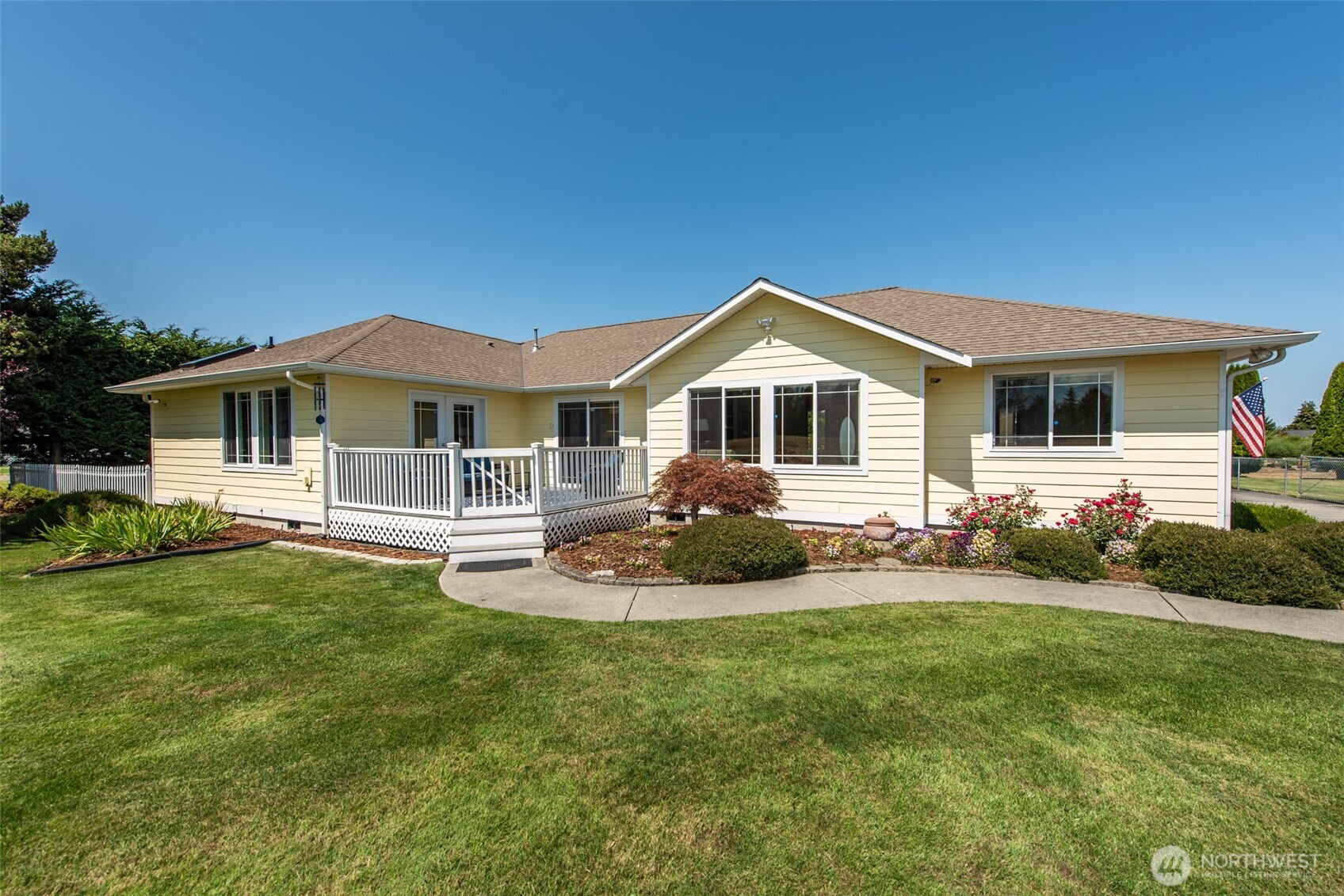 170 Donaper Road Sequim, WA 98382 - Photo 36 of 40 a front view of a house with a yard