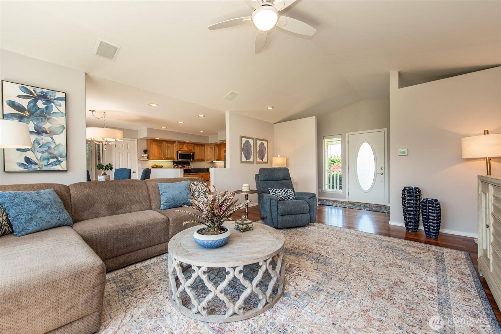 170 Donaper Road Sequim, WA 98382 - Photo 8 of 40 a living room with furniture kitchen view and a table