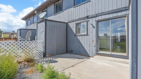 a view of a house with a door