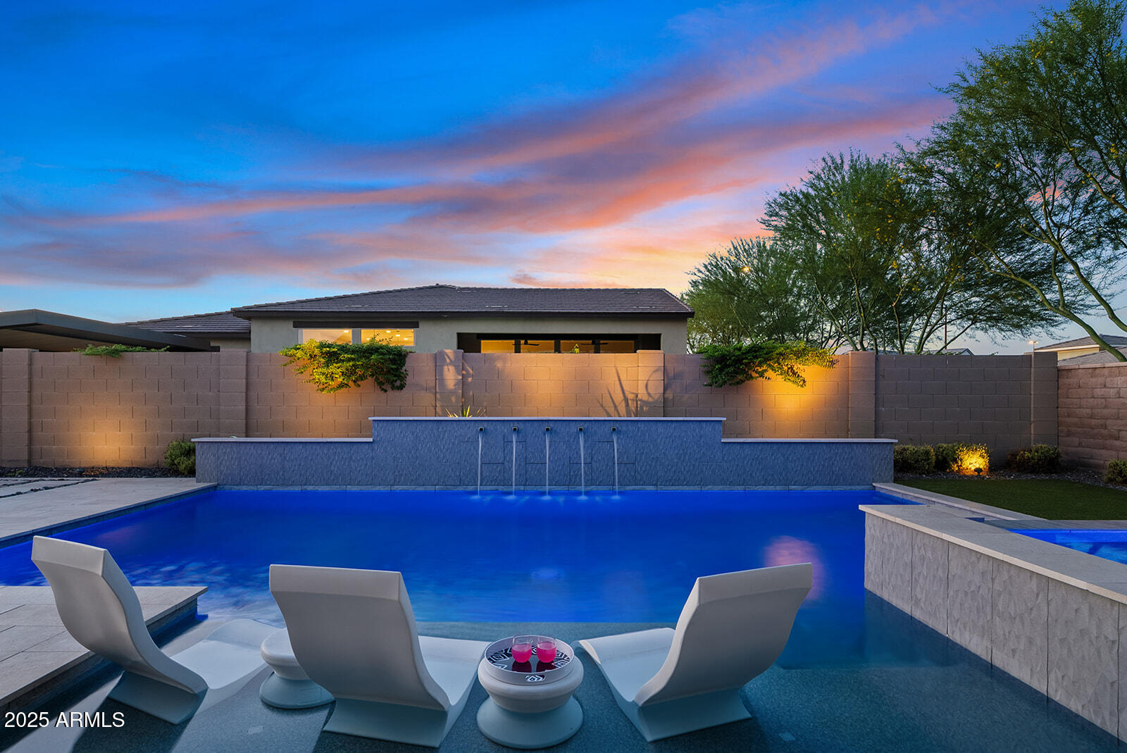 1542 East Blue Ridge Way Gilbert, AZ 85298 - Photo 46 of 51 Pool with Baja Shelf