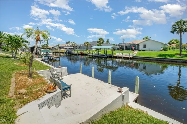 a view of a lake with houses