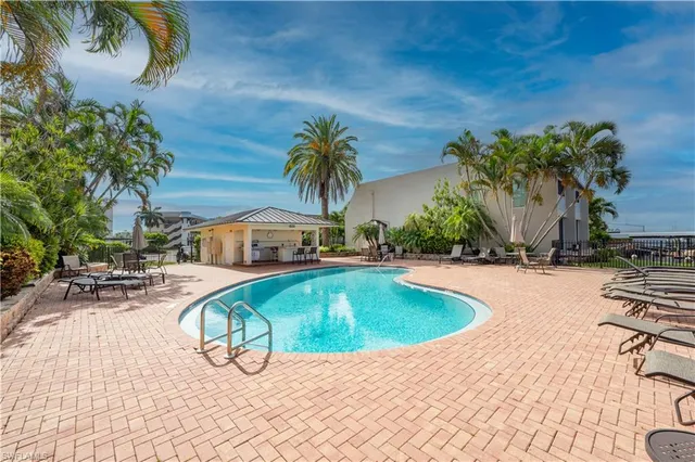 a view of outdoor space with swimming pool
