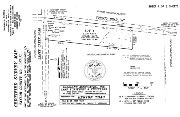 $290,000 | W777 County Rd M, Rib Lake, WI 54470