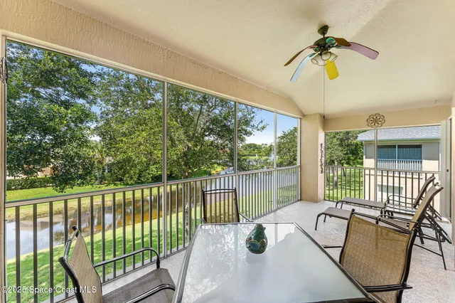 a view of a porch with furniture