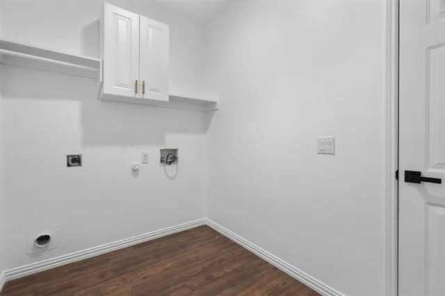 a view of small space with wooden floor