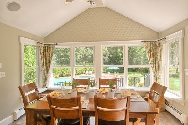 84 Sunset Rock Road Andover, MA 01810 - Photo 15 of 30 a dining room with furniture a chandelier and wooden floor