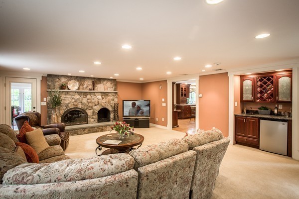 84 Sunset Rock Road Andover, MA 01810 - Photo 18 of 30 a living room with furniture and a fireplace