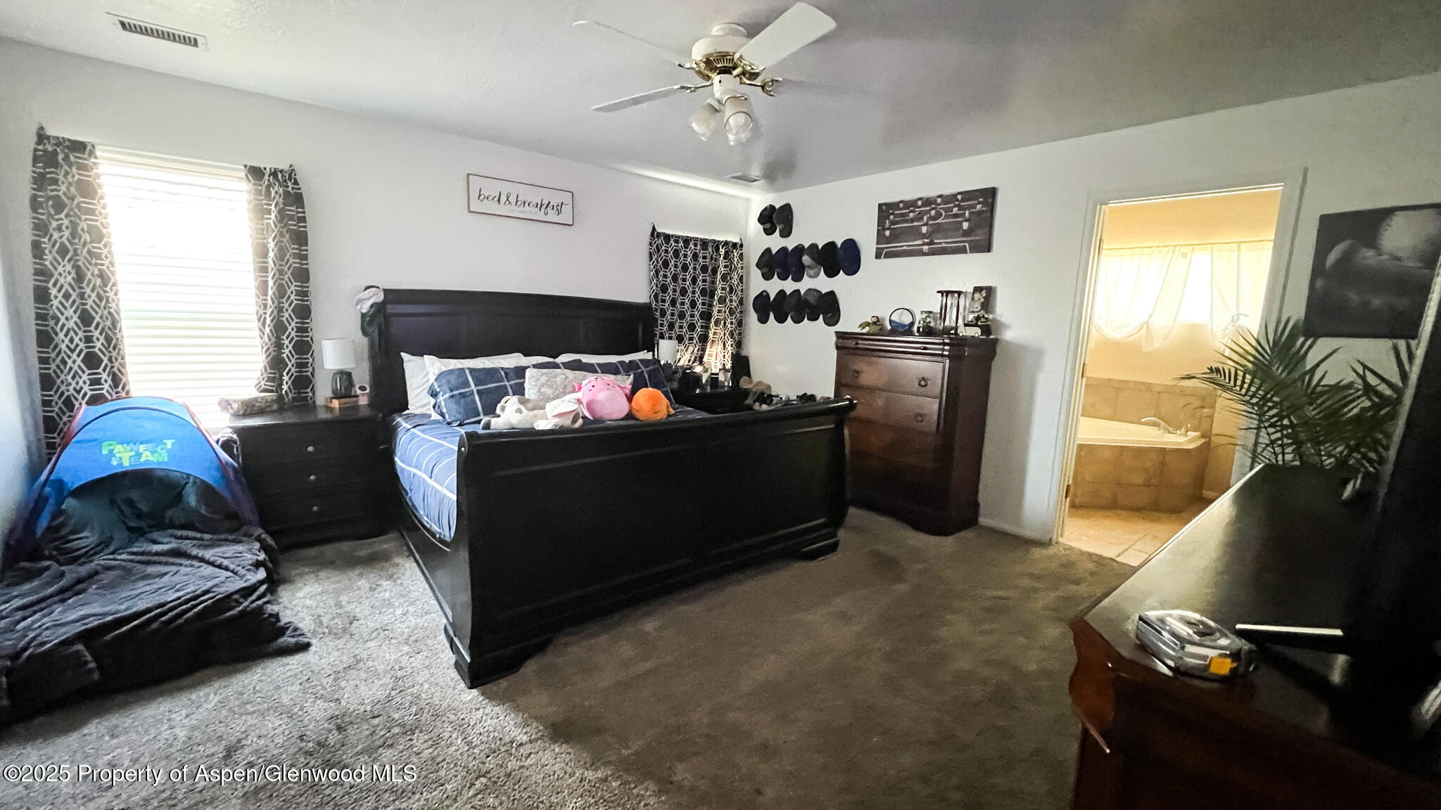 786 Comstock Drive Fruita, CO 81521 - Photo 14 of 38 a bedroom with furniture and a flat screen tv