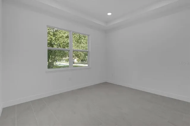 an empty room with a window