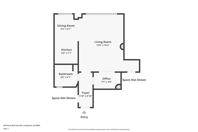 $337,500 | 360 West Ocean Boulevard, Unit 203, Long Beach, CA 90802