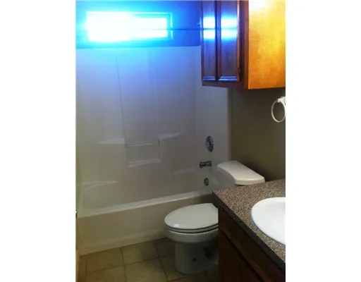 a bathroom with a toilet a sink and bathtub