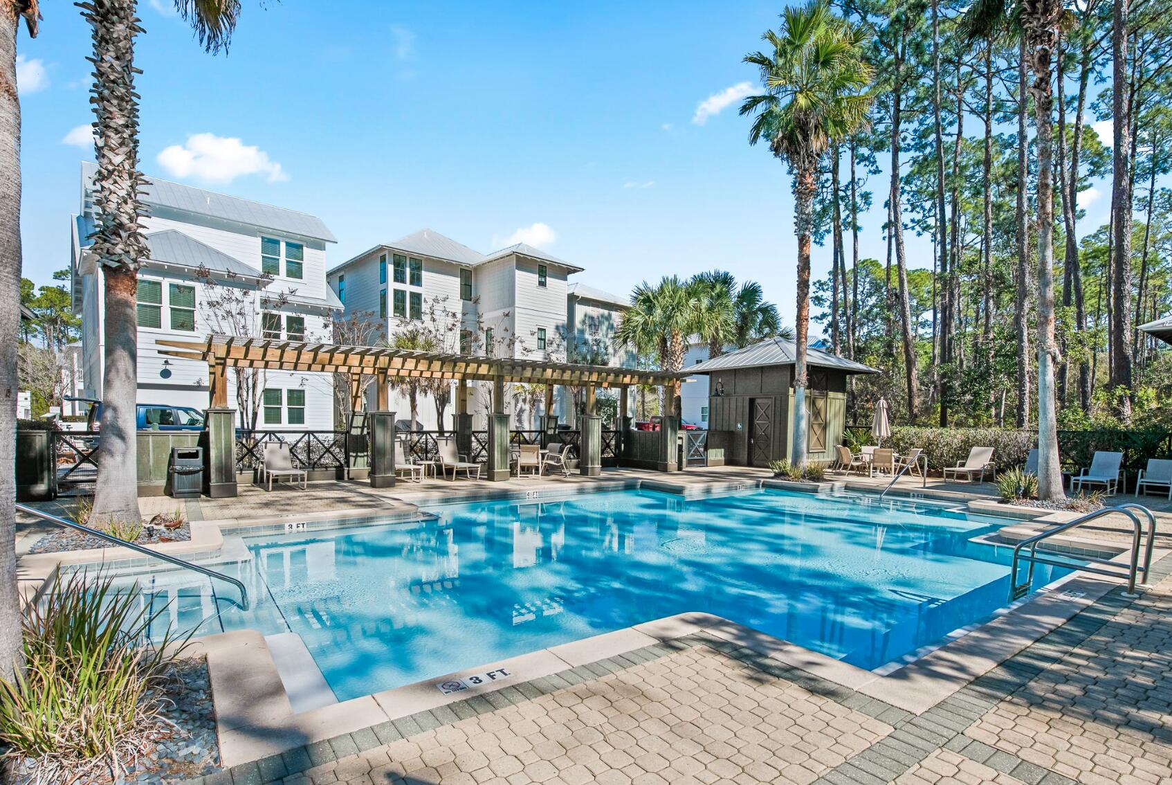 205 Redbud Ln Inlet Beach Inlet Beach, FL 32461 - Photo 29 of 34 a view of a house with a swimming pool