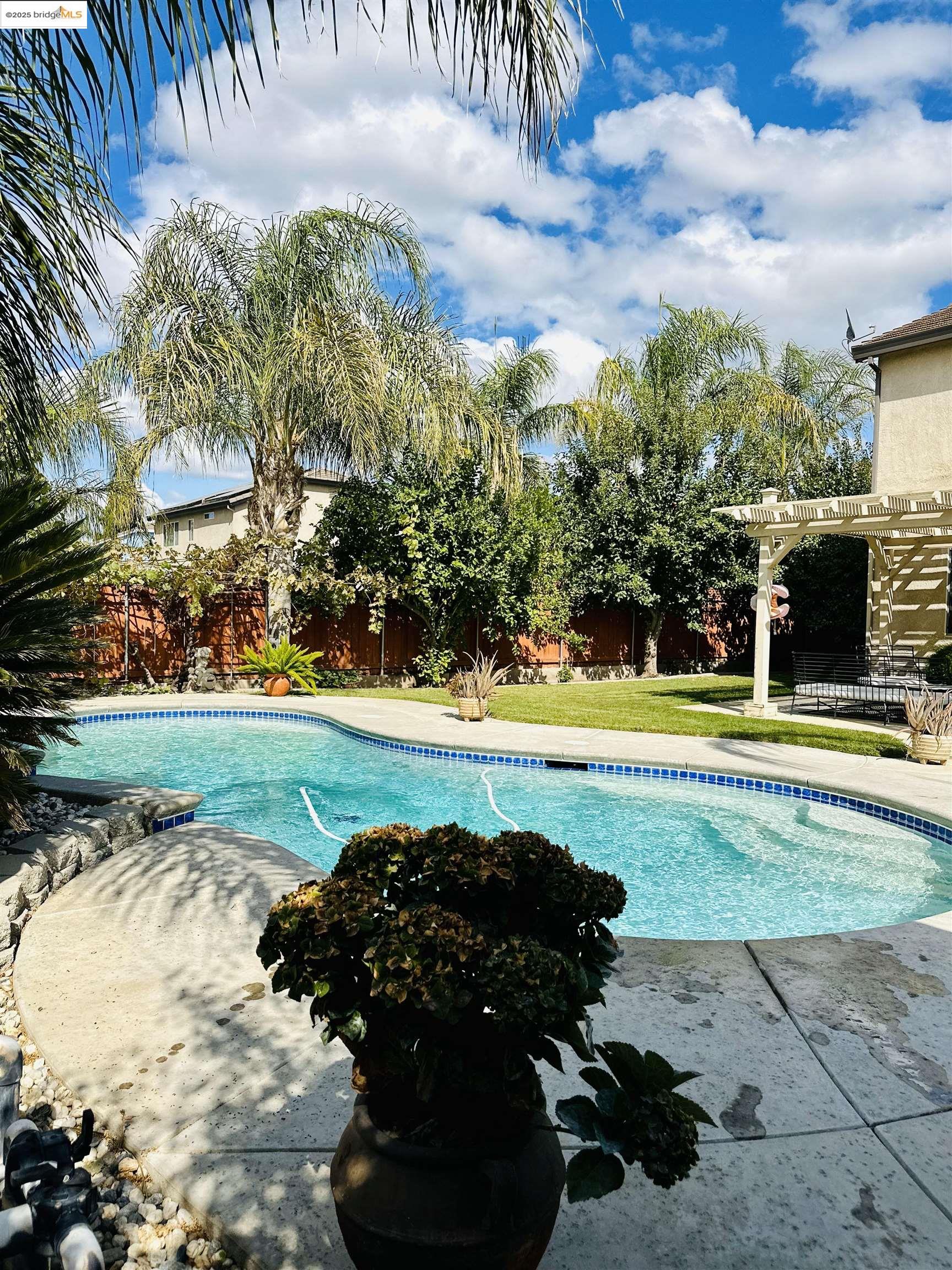 4519 Twin Creeks Court Tracy, CA 95377 - Photo 30 of 34 a view of a swimming pool and a yard