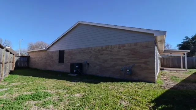 a backyard of a house