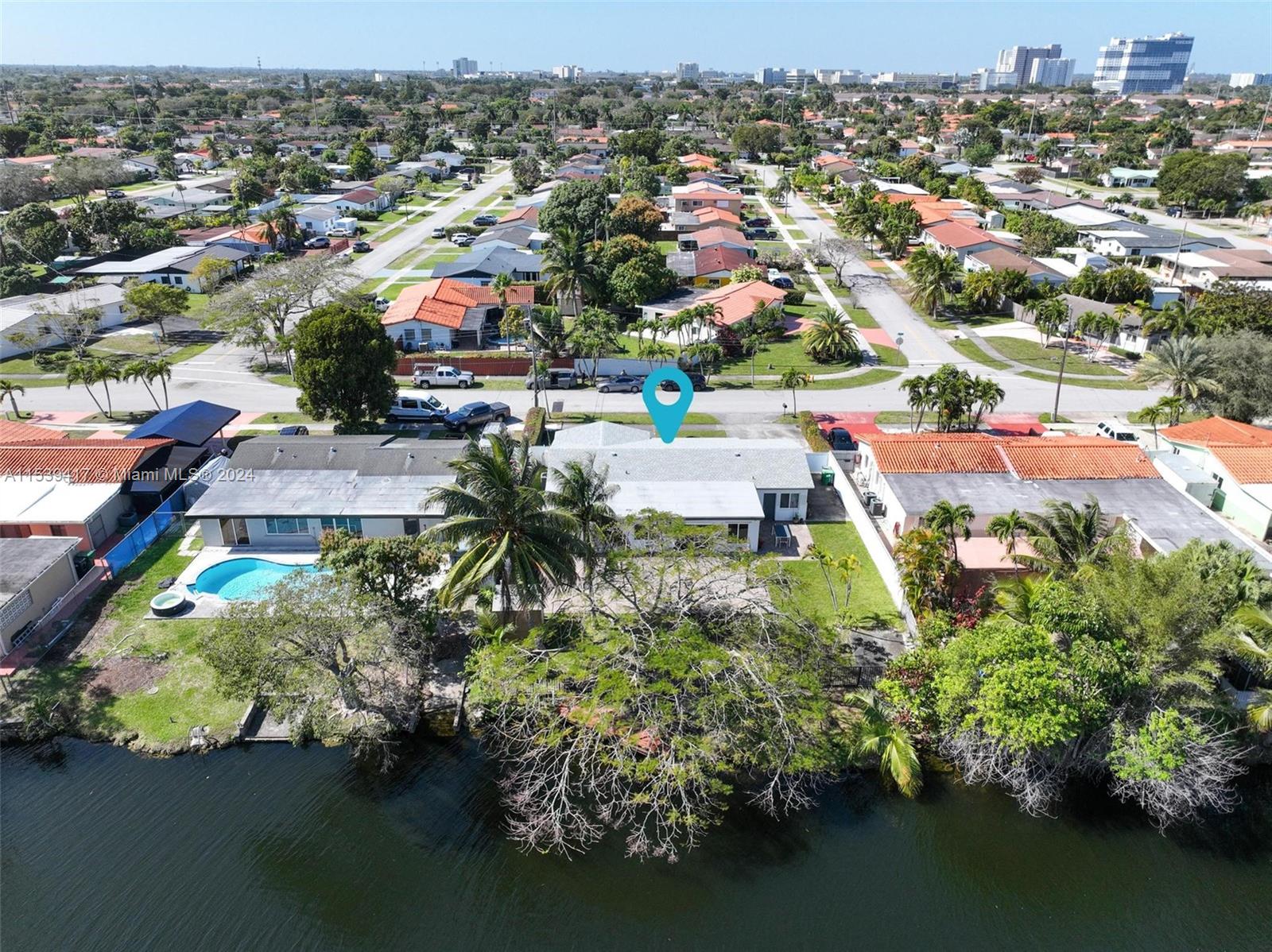 1301 Southwest 99th Court Miami, FL 33174 - Photo 35 of 35 an aerial view of residential houses with outdoor space and swimming pool