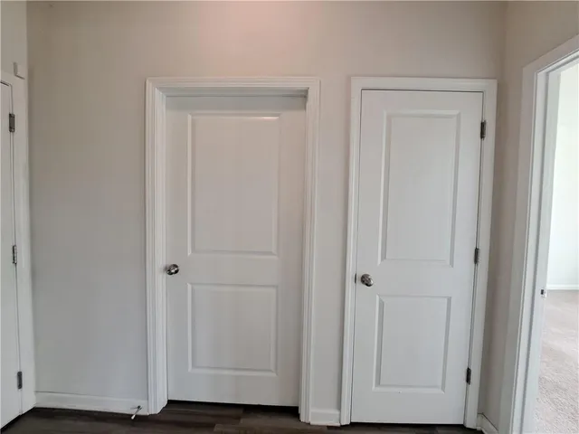 a view of a store room with empty racks