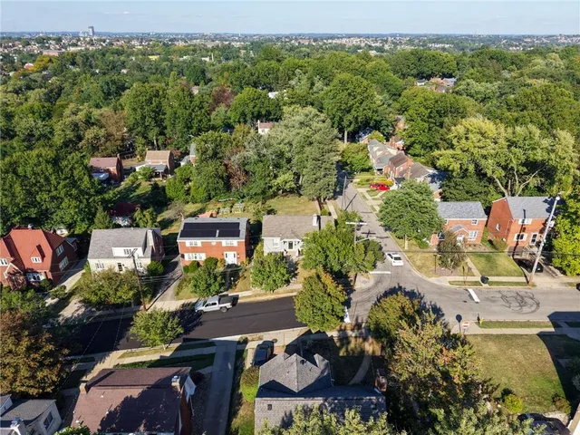 an aerial view of multiple house