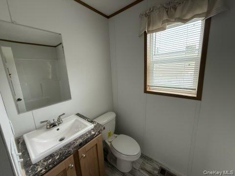 3146 Rte 9W, Unit 5A New Windsor, NY 12553 - Photo 16 of 20 Bathroom with crown molding, toilet, and vanity