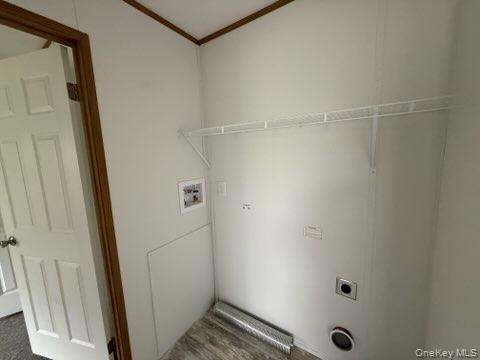 3146 Rte 9W, Unit 5A New Windsor, NY 12553 - Photo 20 of 20 Washroom featuring crown molding, washer hookup, hookup for an electric dryer, and laundry area