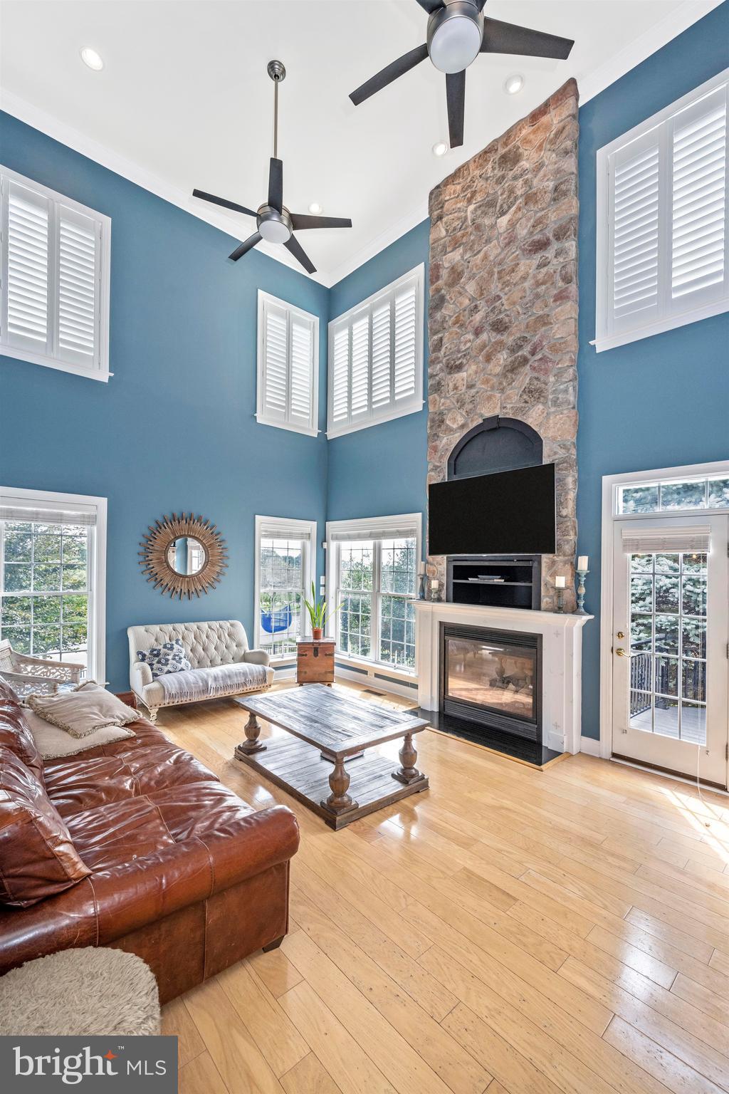 5219 East Joppa Road Perry Hall, MD 21128 - Photo 14 of 57 Two story stone fireplace
