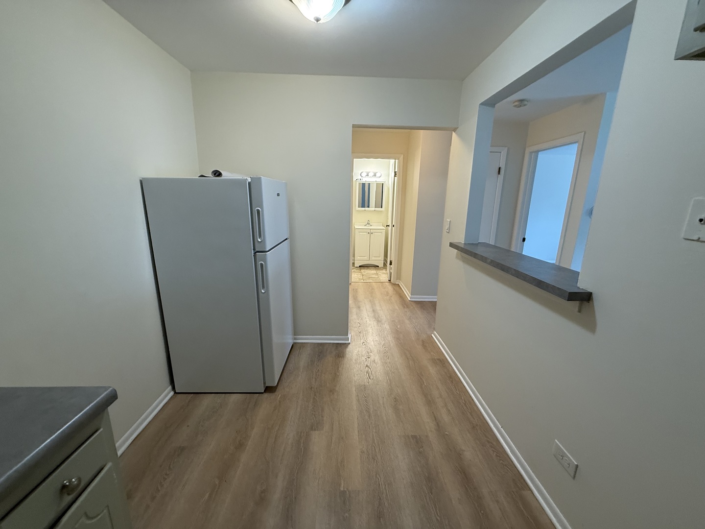 1039 College Avenue, Unit 2E Wheaton, IL 60187 - Photo 17 of 18 a view of hallway with wooden floor and cabinet